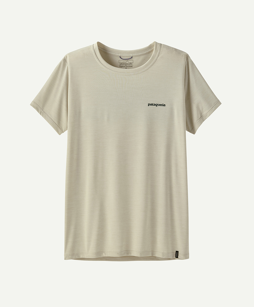 Women's Capilene Cool Daily Shirt - Boardshort Logo DYWH/ダイノホワイト M(WOMEN)