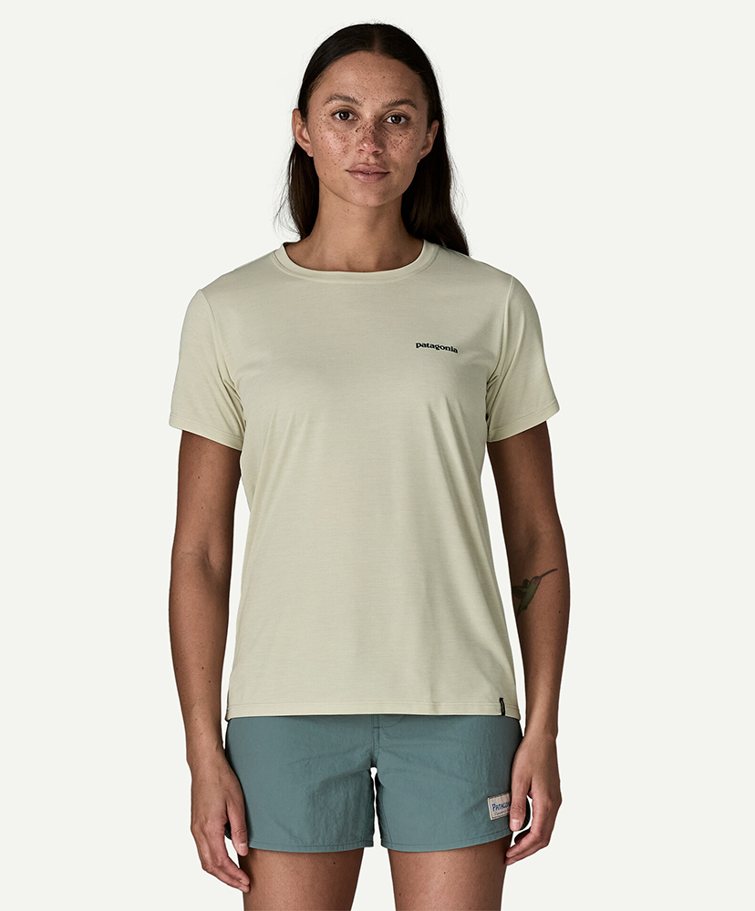 Women's Capilene Cool Daily Shirt - Boardshort Logo DYWH/ダイノホワイト M(WOMEN)