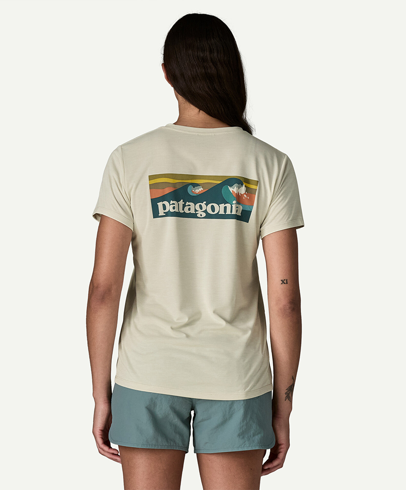 Women's Capilene Cool Daily Shirt - Boardshort Logo DYWH/ダイノホワイト M(WOMEN)