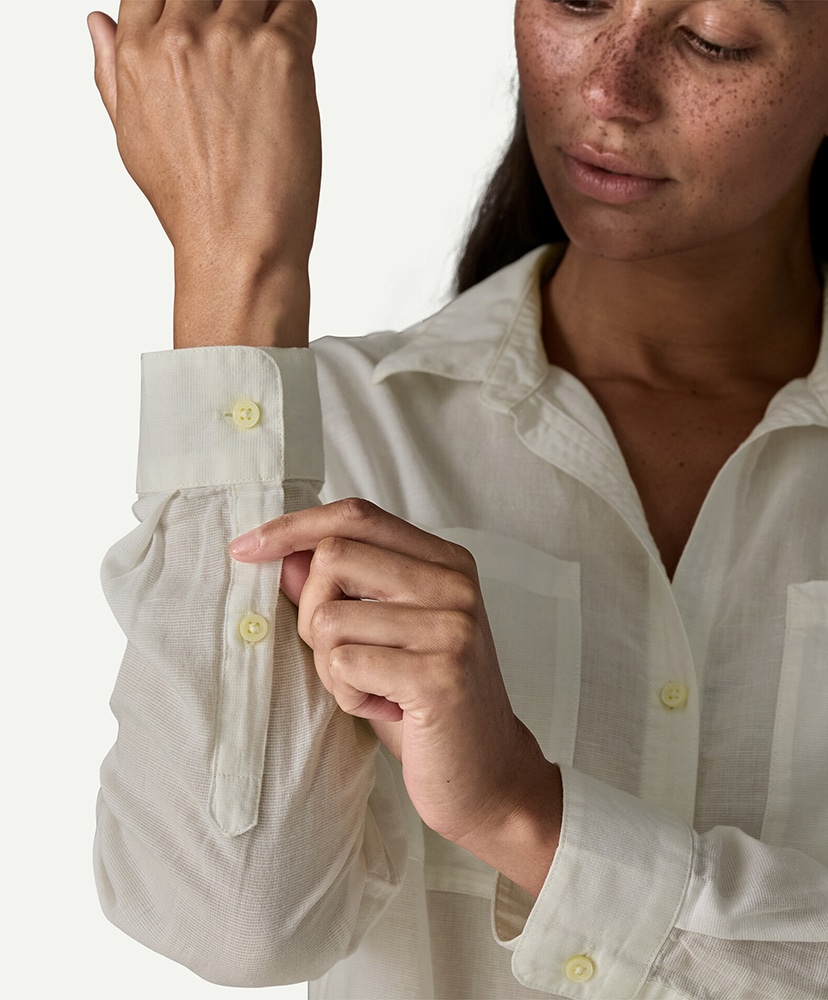 Women's Lightweight A/C Buttondown WHI/ホワイト L(WOMEN)