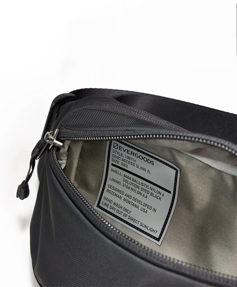 Civic Access Sling 2L - Revised Solution Dyed Black/ソリューションダイドブラック (MEN)