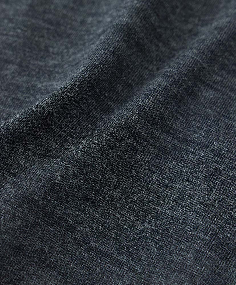 Merino Wool Half Zip Sweater Charcoal/チャコール L(MEN)