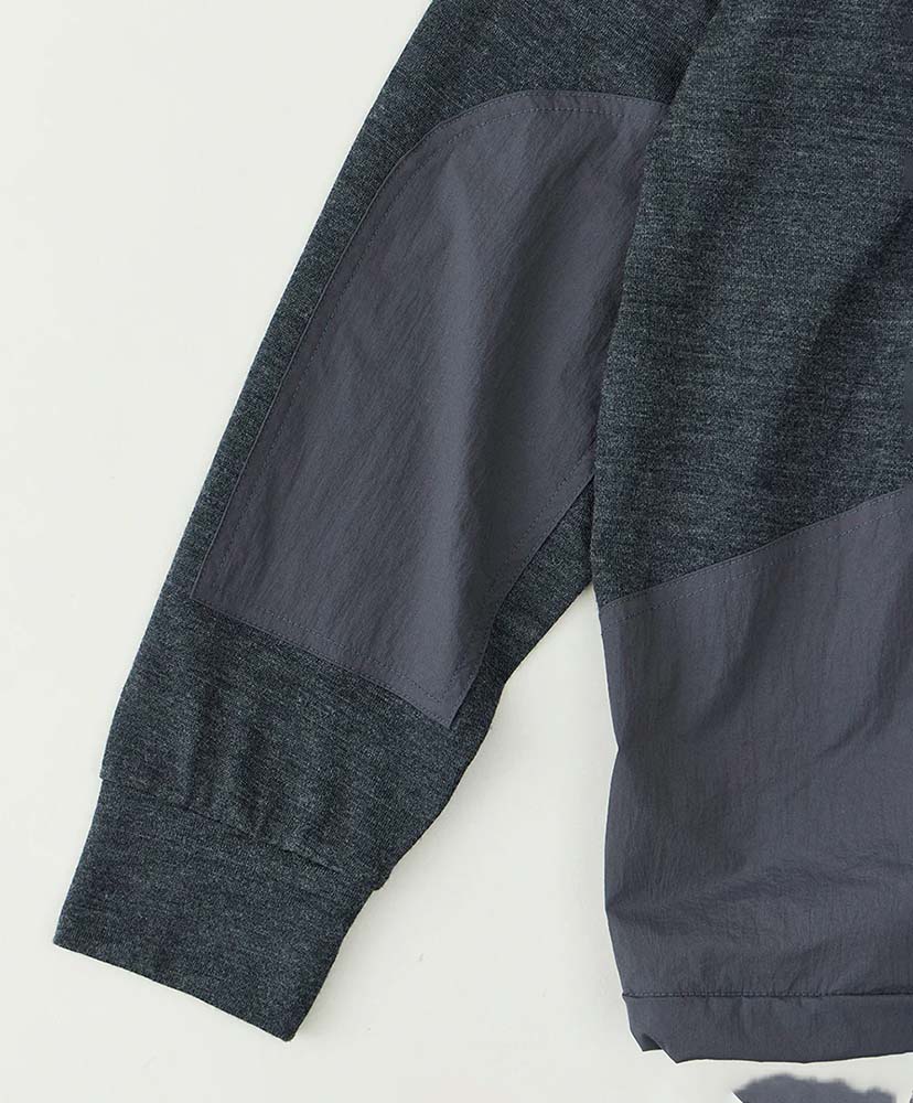 Merino Wool Half Zip Sweater Charcoal/チャコール L(MEN)