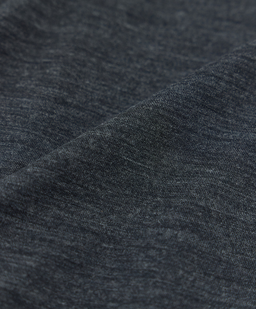 LOFTMAN別注 Light Merino Wool Ringer T-shirt Charcoal Grey/チャコールグレー L(MEN)
