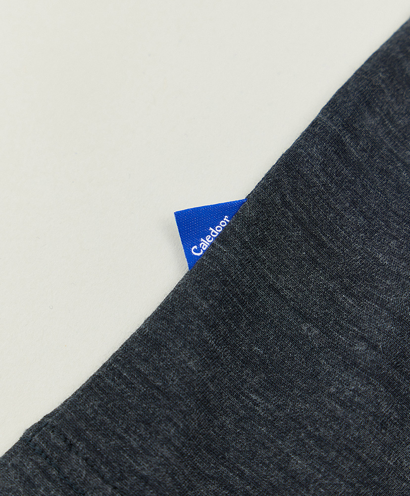 LOFTMAN別注 Light Merino Wool Ringer T-shirt Charcoal Grey/チャコールグレー L(MEN)