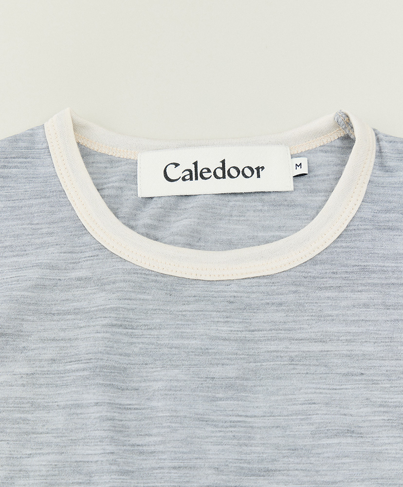 LOFTMAN別注 Light Merino Wool Ringer T-shirt Light Grey/ライトグレー L(MEN)