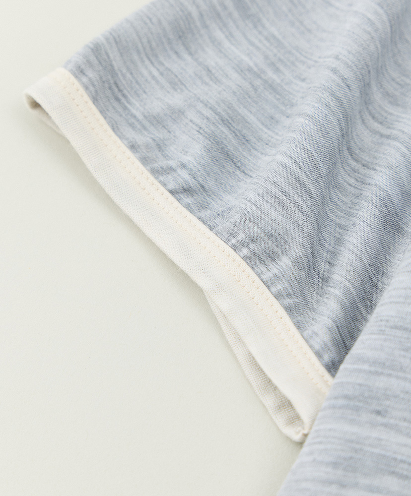 LOFTMAN別注 Light Merino Wool Ringer T-shirt Light Grey/ライトグレー L(MEN)