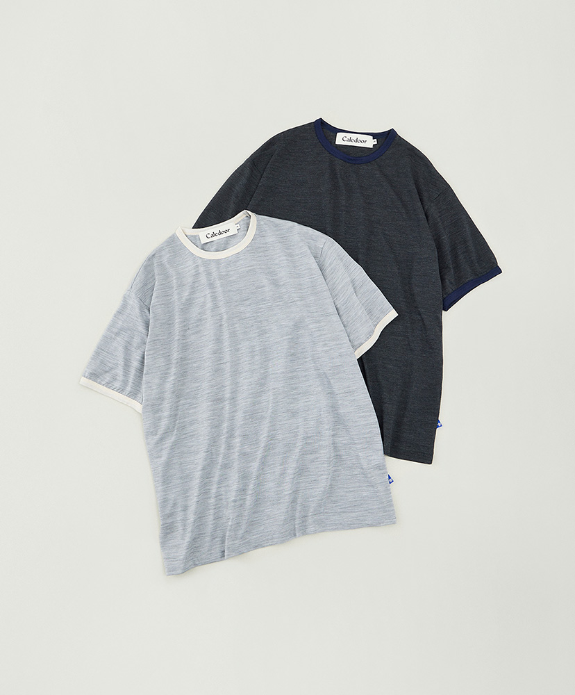 LOFTMAN別注 Light Merino Wool Ringer T-shirt Light Grey/ライトグレー L(MEN)