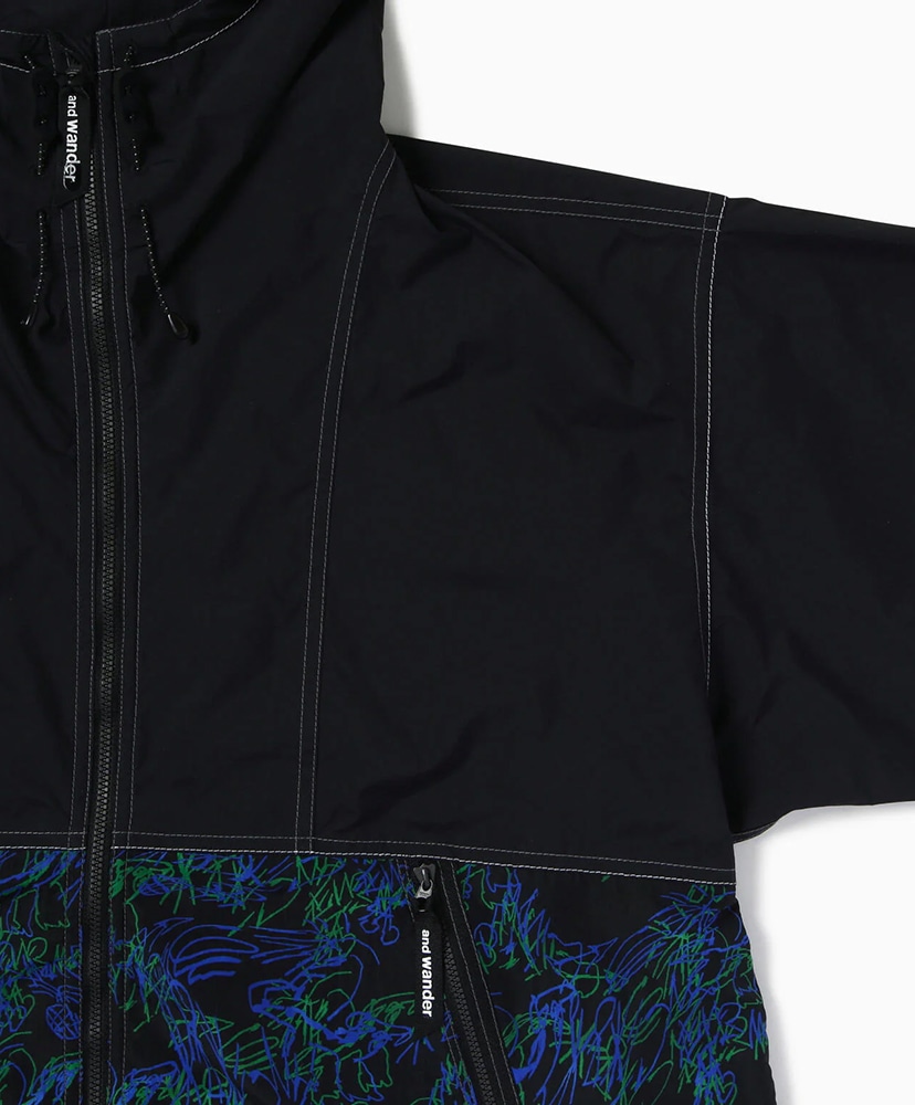 Printed Wind Jacket Black/ブラック L(MEN)