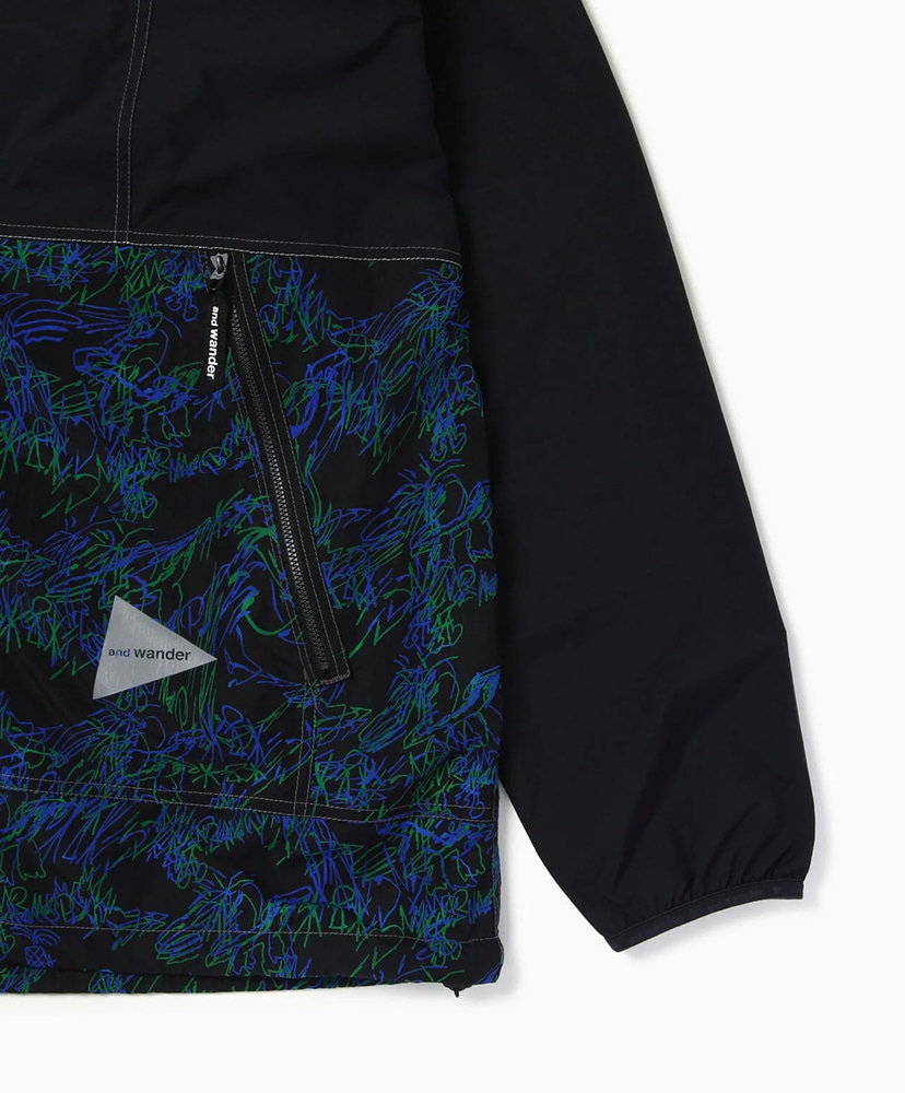 Printed Wind Jacket Black/ブラック L(MEN)