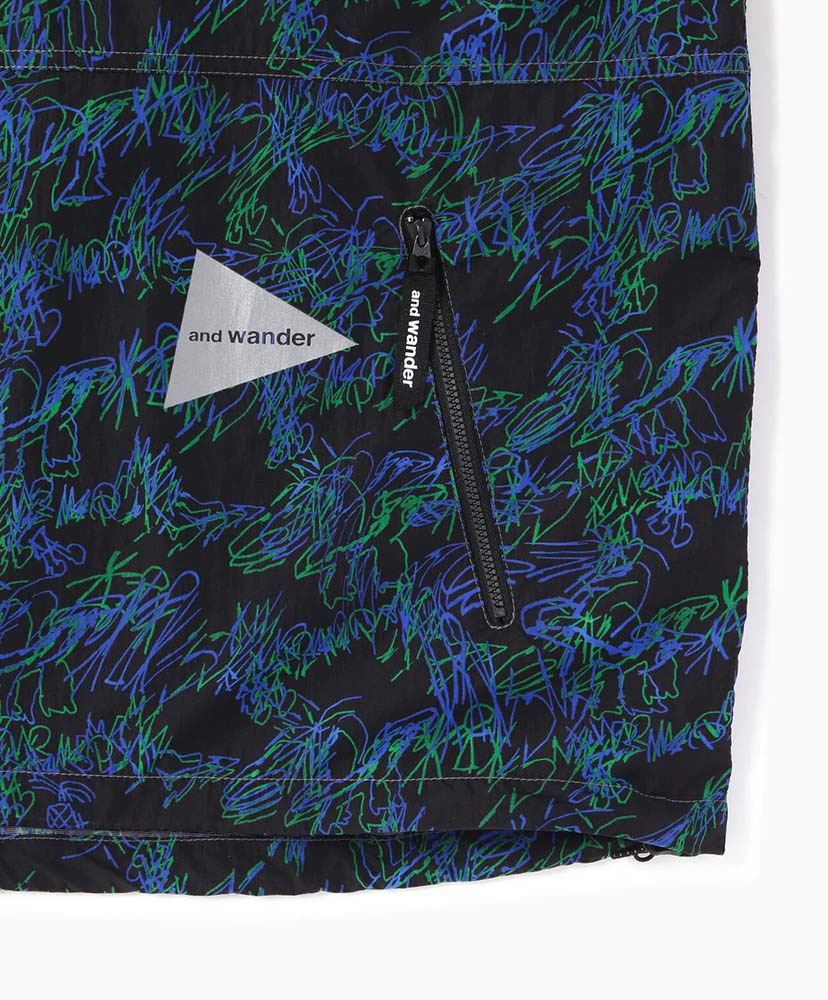 Printed Wind T Black/ブラック L(MEN)