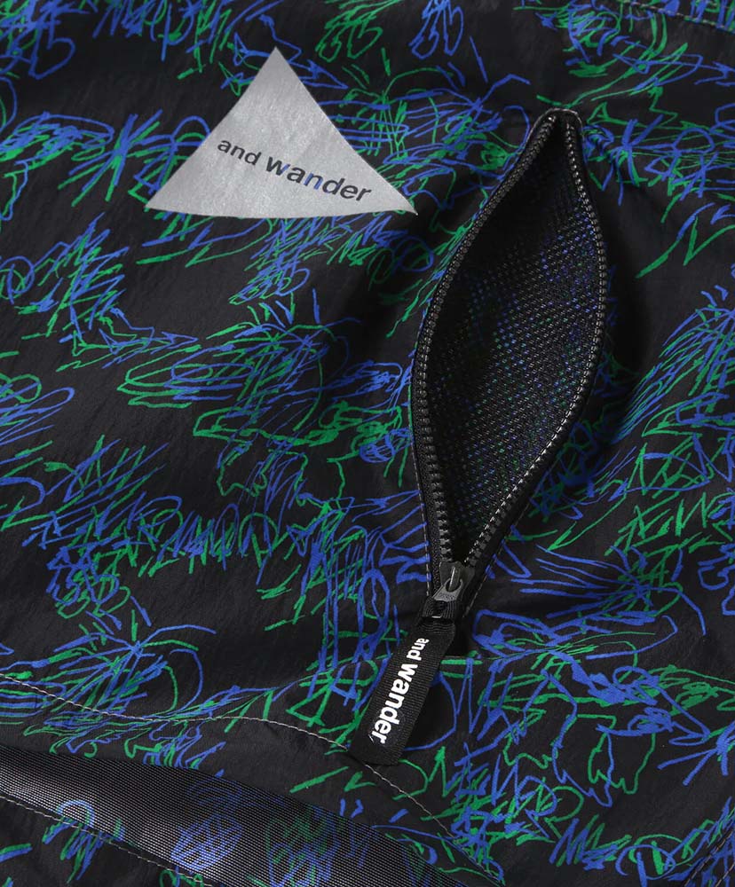 Printed Wind T Black/ブラック L(MEN)