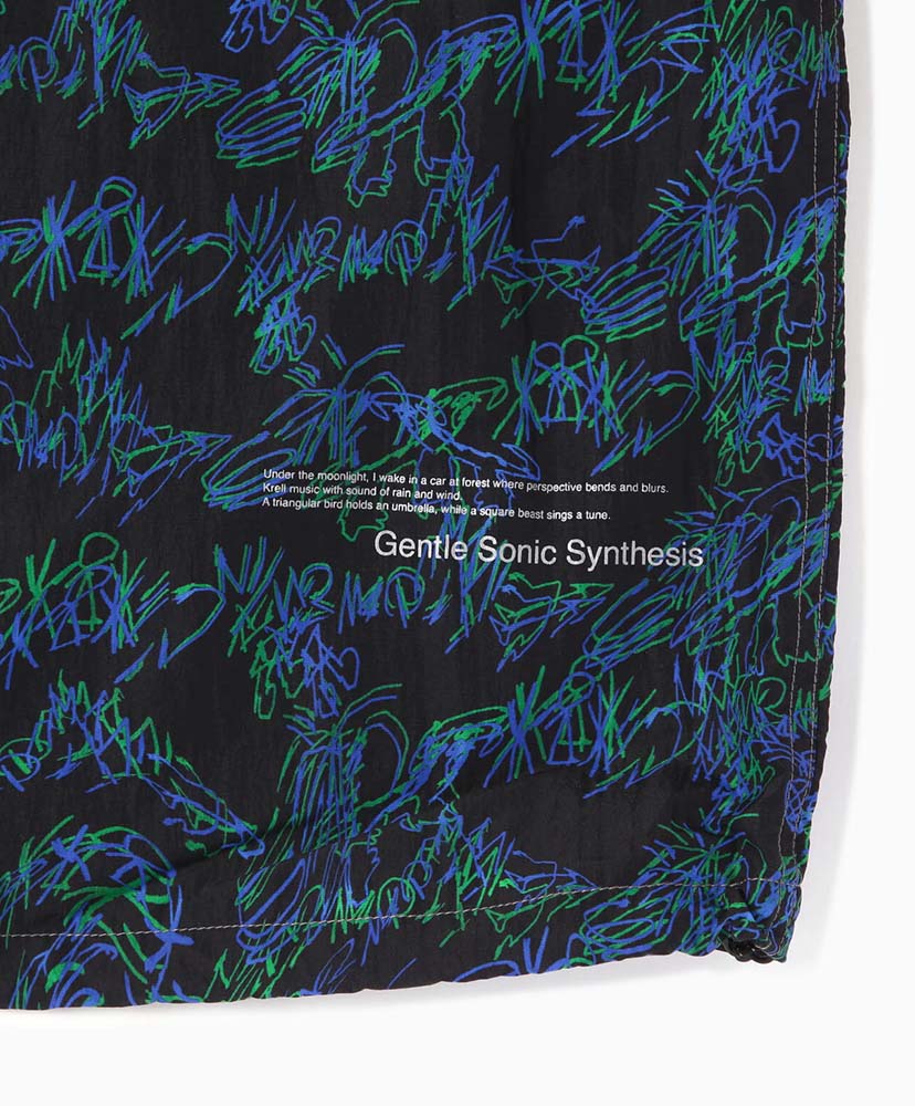 Printed Wind T Black/ブラック L(MEN)