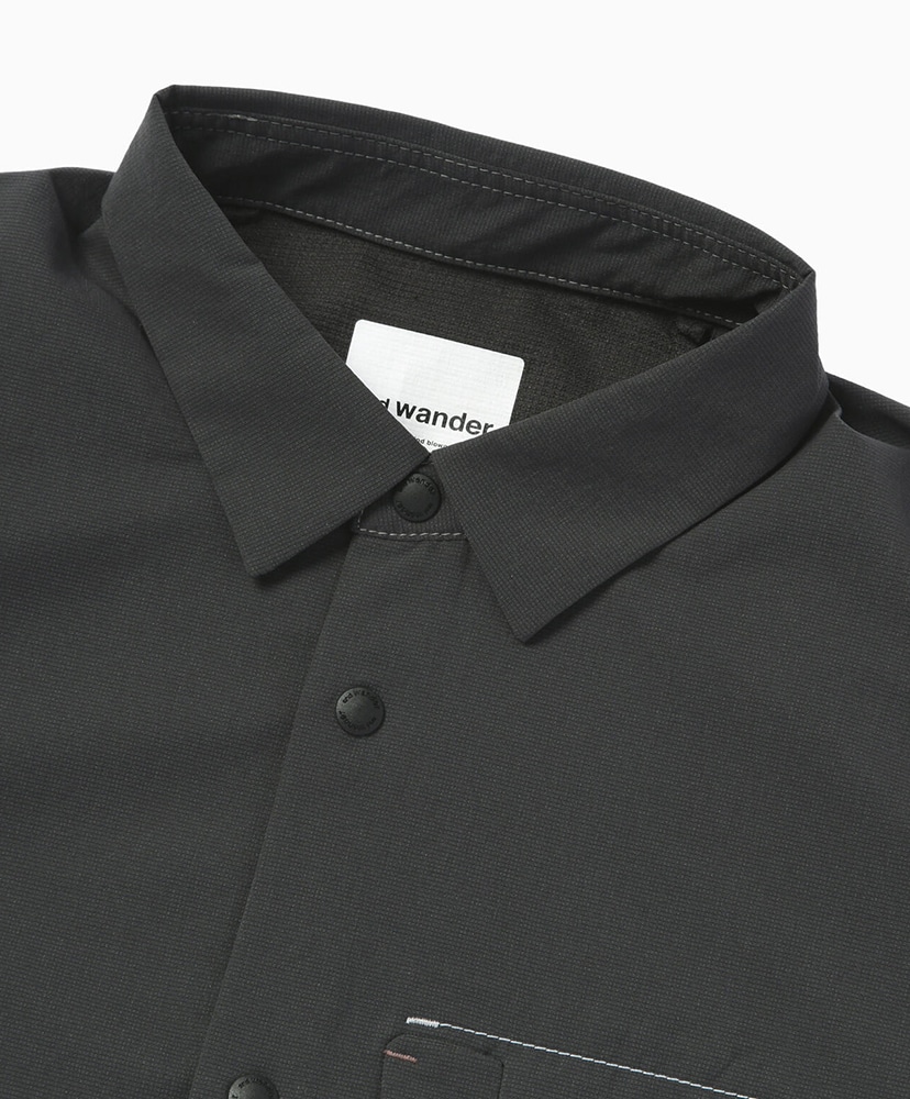 ROA × and wander Breathable Shirt Charcoal/チャコール L(MEN)
