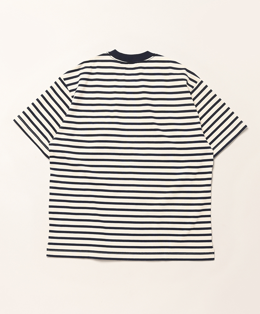 Stripe Pocket SS T Navy/ネイビー L(MEN)