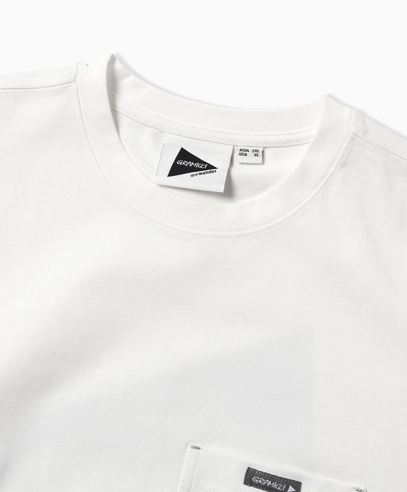 Gramicci × and wander Backprint S/S Tee White/ホワイト L(MEN)