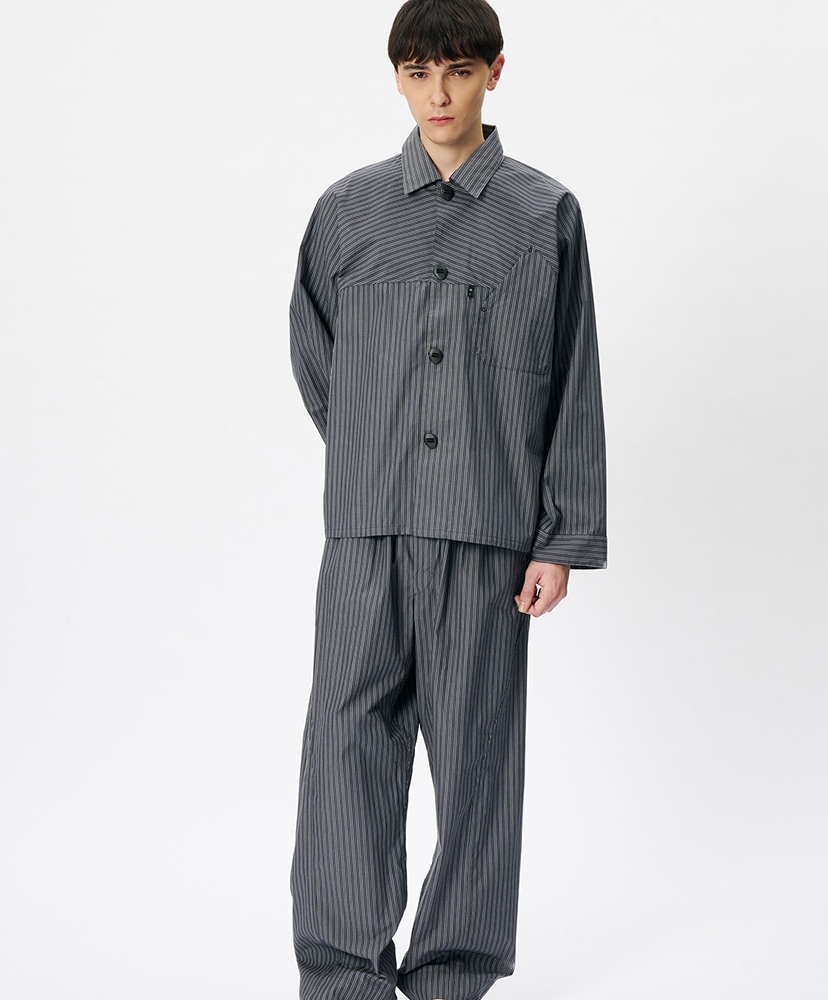 Retro Reflective Striped Shirt(Unisex) DH /ディープチャコール 2(MEN)