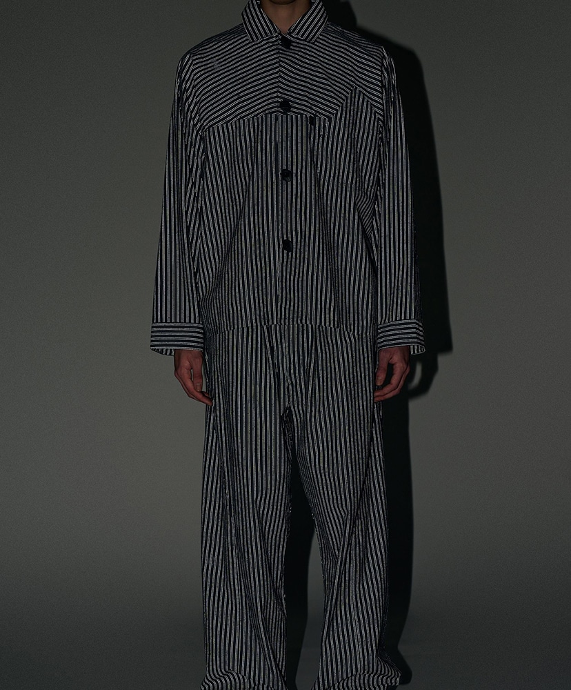 Retro Reflective Striped Shirt(Unisex) DH /ディープチャコール 2(MEN)