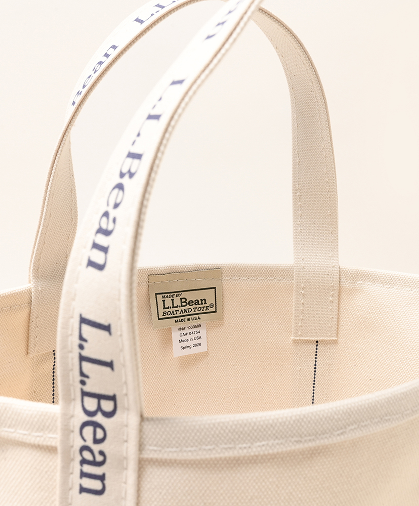 Boat And Tote,L.L.BEAN Logo Natural/Natural w/ Classic Navy Logo ONE