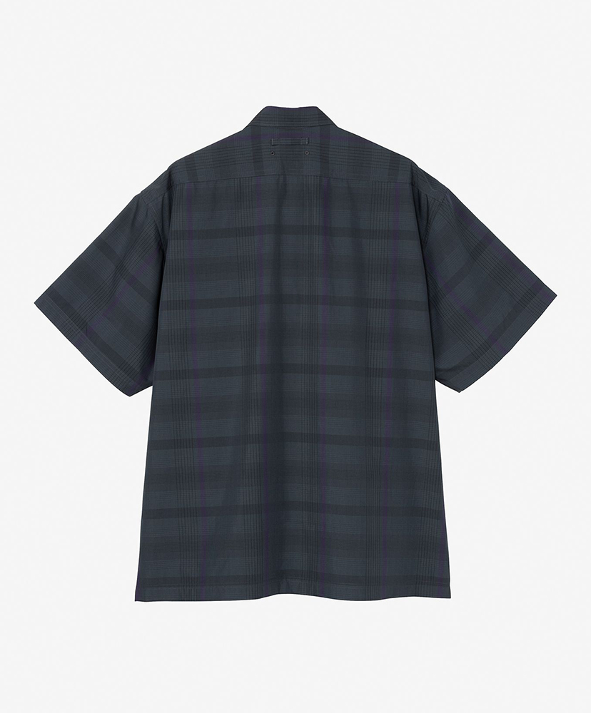 S/S Bould Check Shirt KE/ブラック×エンドレスダスク XS(MEN)