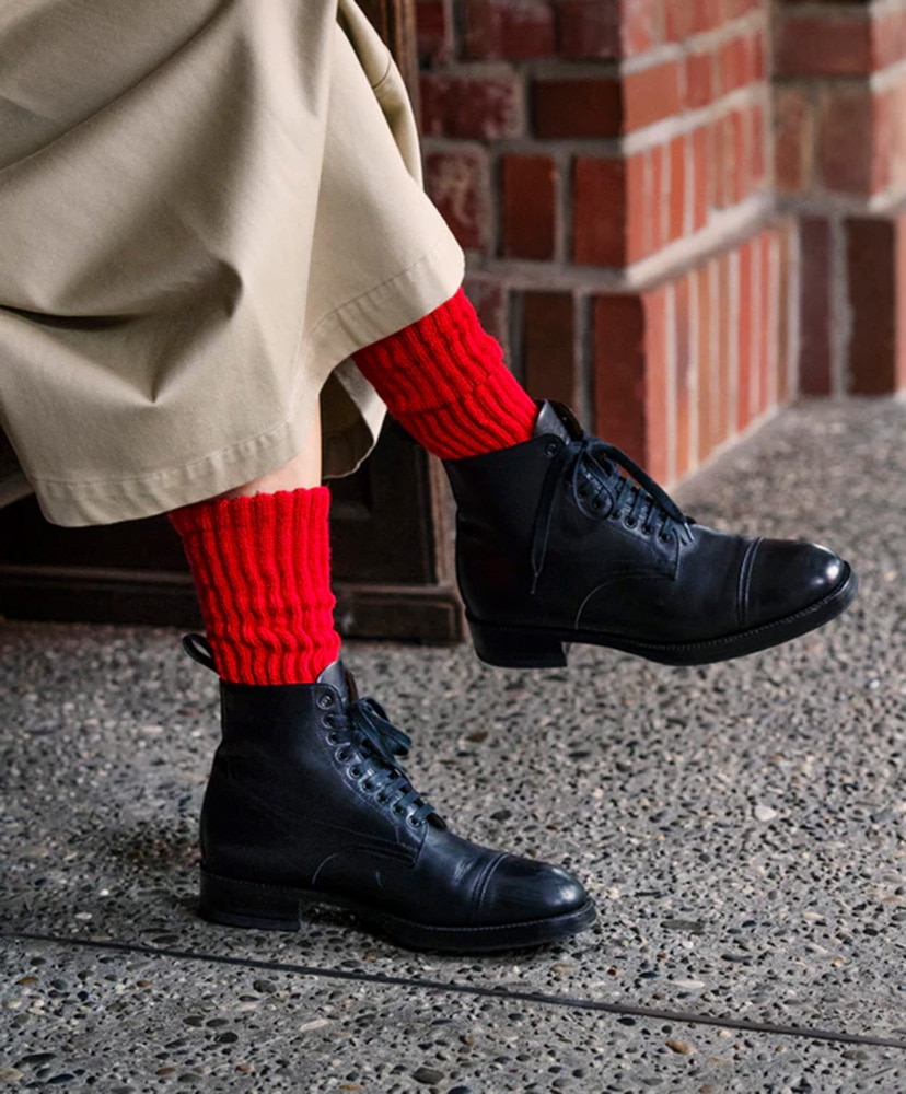 Loose Pile Crew Socks Red/レッド M(25-27cm)