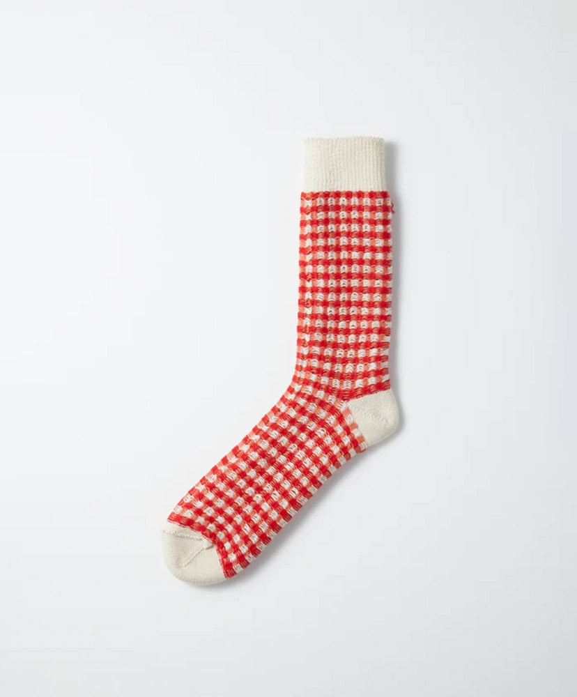 Gingham Check Socks Red/レッド M(25-27cm)