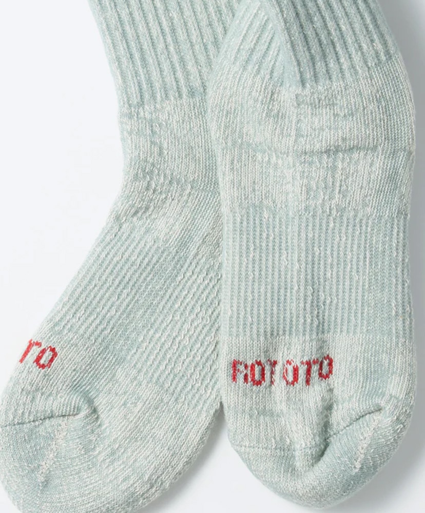 Double Face Mini Crew Socks "Organic Cotton" L.Blue/ライトブルー M(25-27cm)