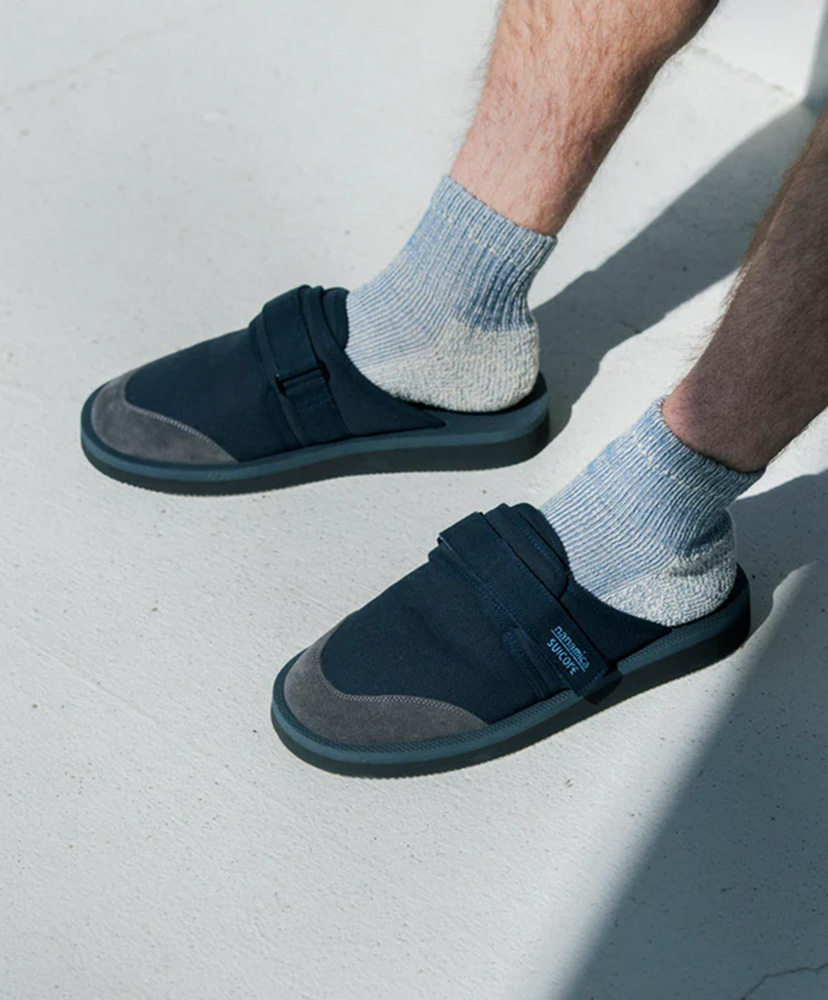 Hemp/Organic Cotton Pile Ankle Socks Blue/ブルー M(25-27cm)