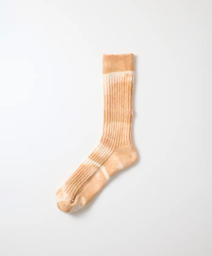 Tie Dye Ribbed Crew Socks Sunrise Orange/サンライズオレンジ M(25-27cm)