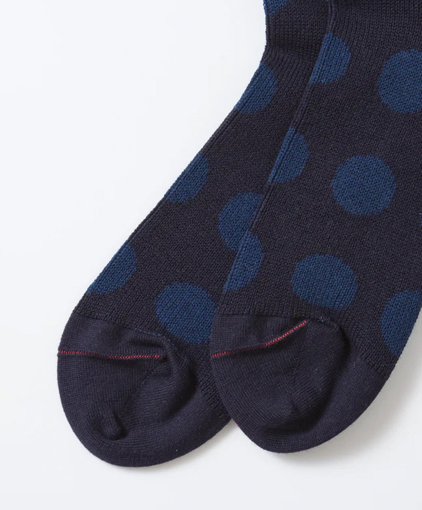 Porthole Dot Socks Navy×Indigo/ネイビー×インディゴ M(25-27cm)