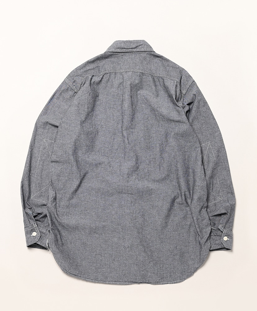 Work Shirt - Cotton Chambray Grey/グレー M(MEN)