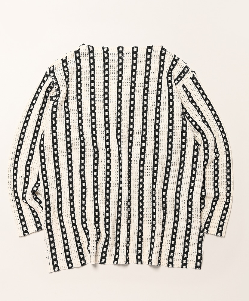 Basque Shirt - Stripe CP Crochet White×Black/ホワイト×ブラック L(MEN)