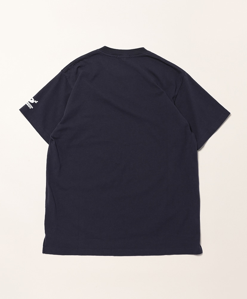 Printed Cross Crew Neck T-shirt - Cotton Suit Navy/ネイビー M(MEN)