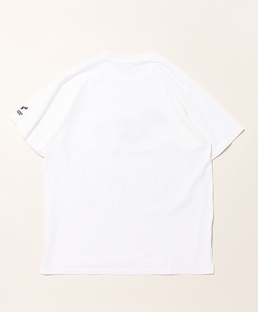 Printed Cross Crew Neck T-shirt - Cotton Flower White/ホワイト L(MEN)