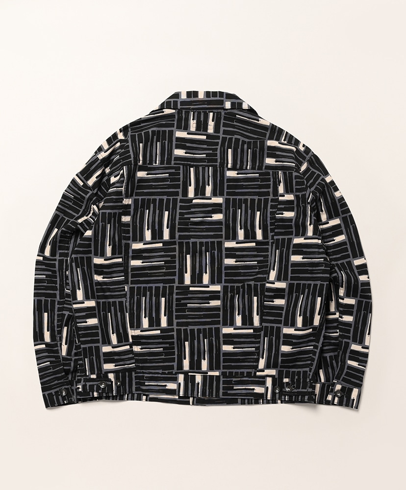 Type 5 Jean Jacket - Cotton Tile Print Canvas Black/ブラック M(MEN)