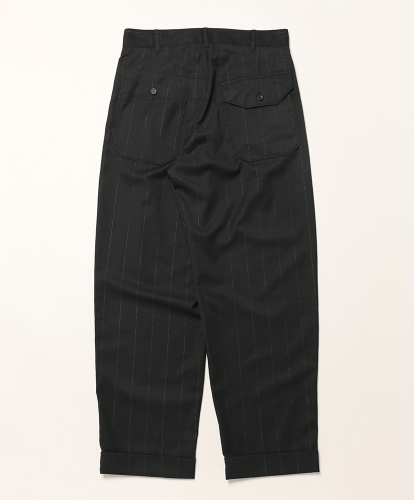 Carlyle Pant - Polyester Lurex Stripe Black/ブラック M(MEN)