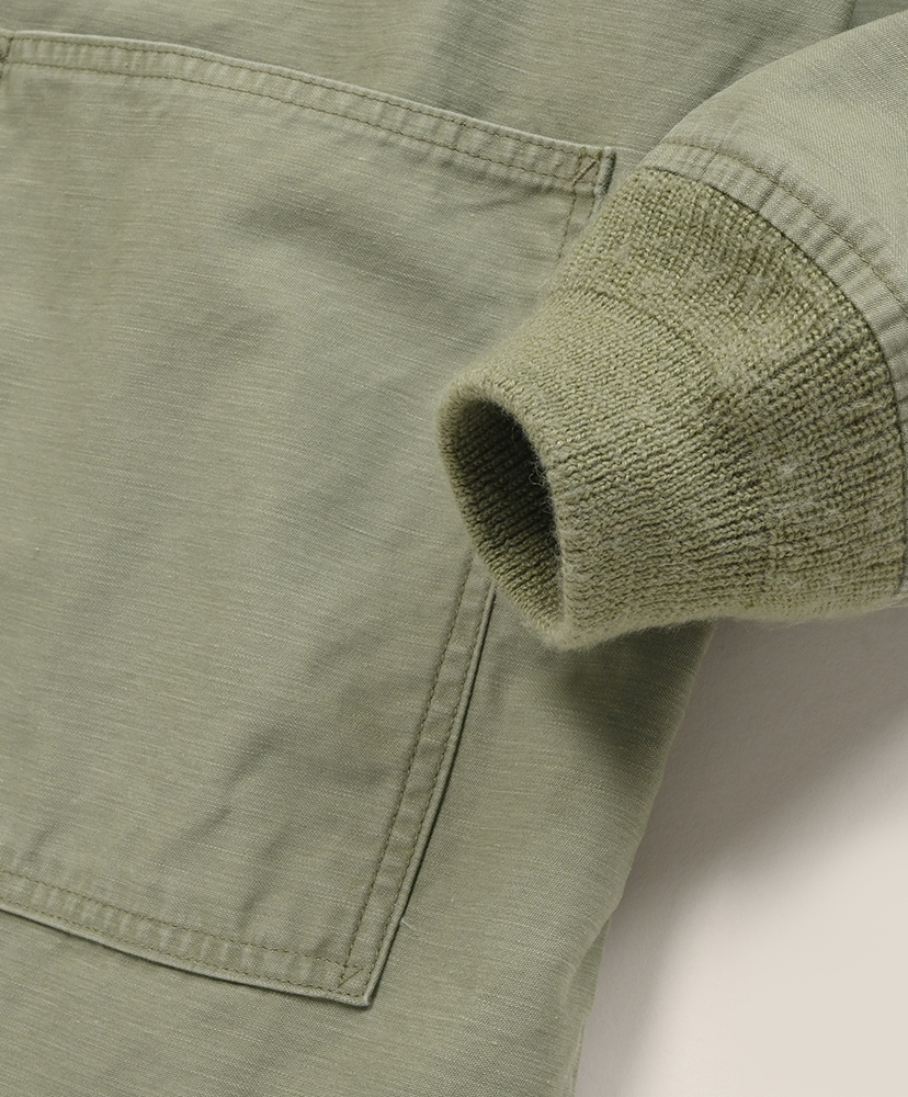 Army Shirt - Reversed Sateen Olive/オリーブ L(MEN)
