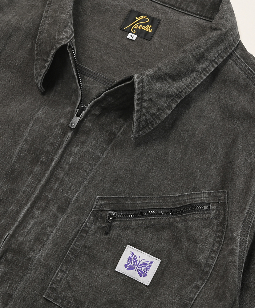 Zipped Work Jacket - C/L Canvas / Sumi Dye Black/ブラック L(MEN)