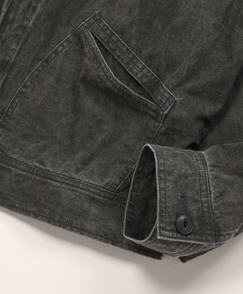Zipped Work Jacket - C/L Canvas / Sumi Dye Black/ブラック L(MEN)