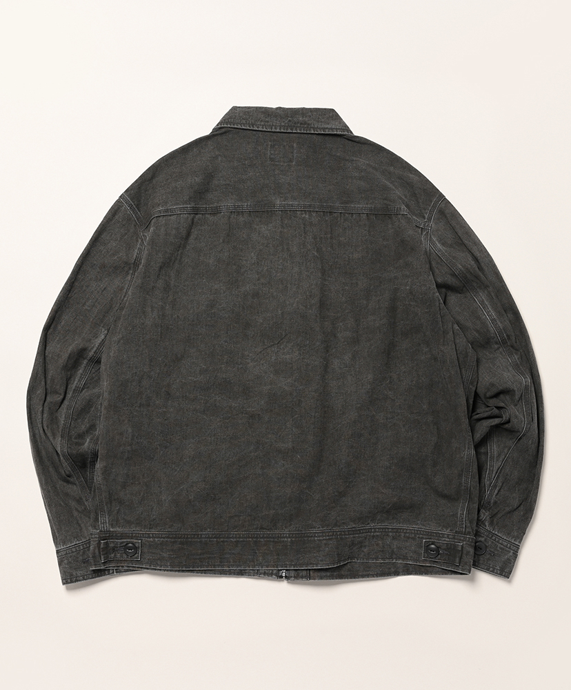 Zipped Work Jacket - C/L Canvas / Sumi Dye Black/ブラック L(MEN)