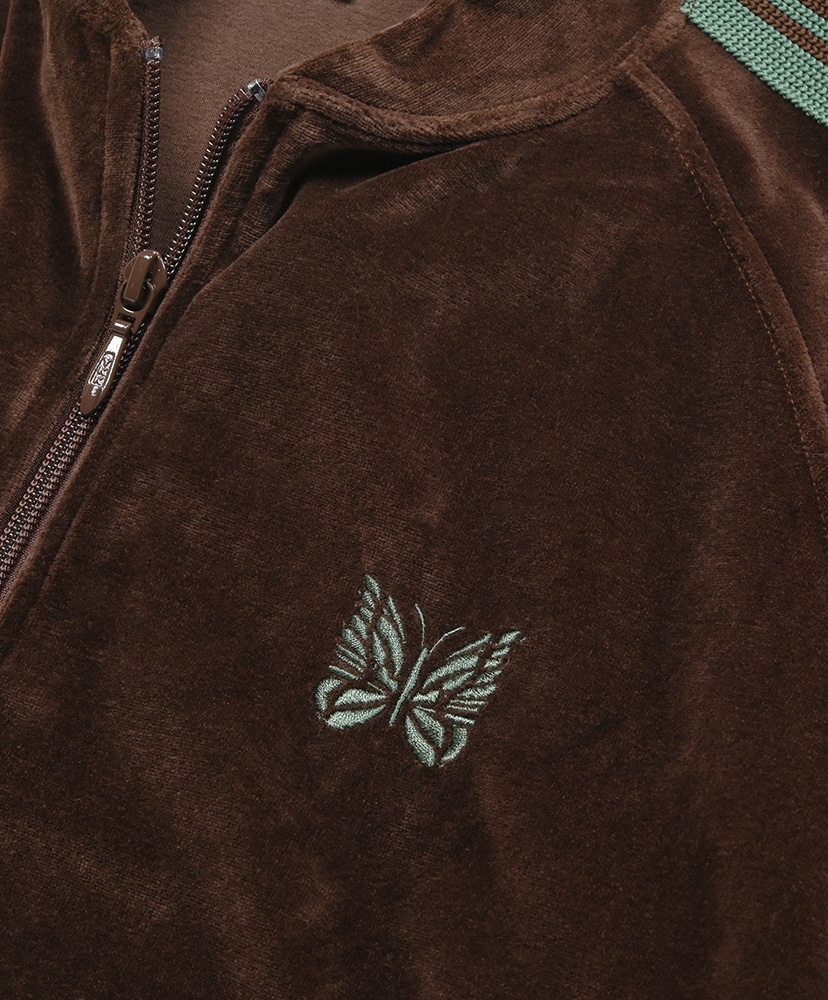 Rib Collar Track Jacket - C/PE Velour Brown/ブラウン L(MEN)