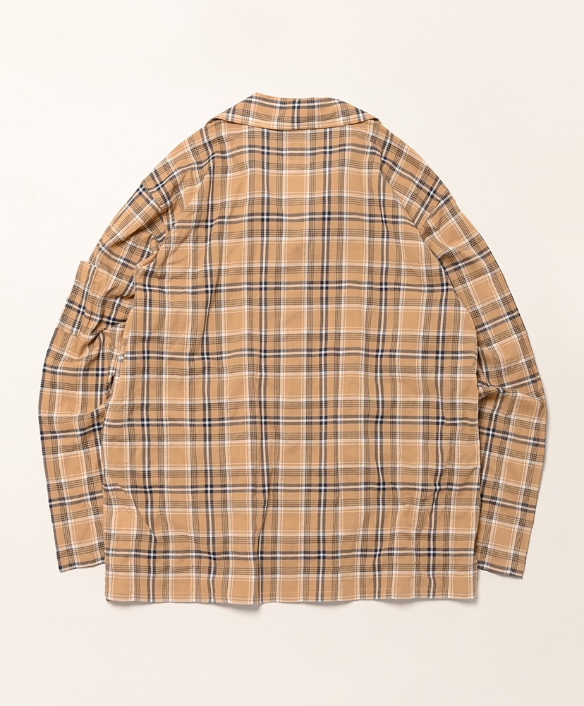 Ranger Shirt - Lawn Shirring / Plaid Khaki/カーキ L(MEN)
