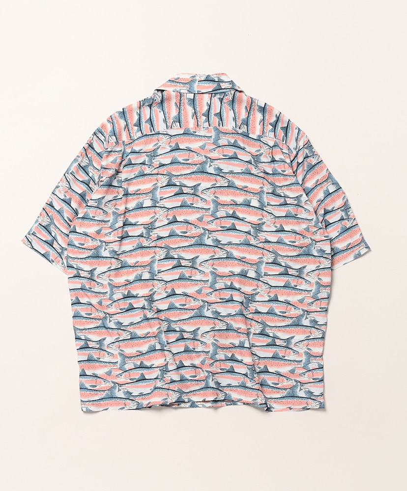 S/S Open Collar Shirt - Trout Blue/ブルー L(MEN)