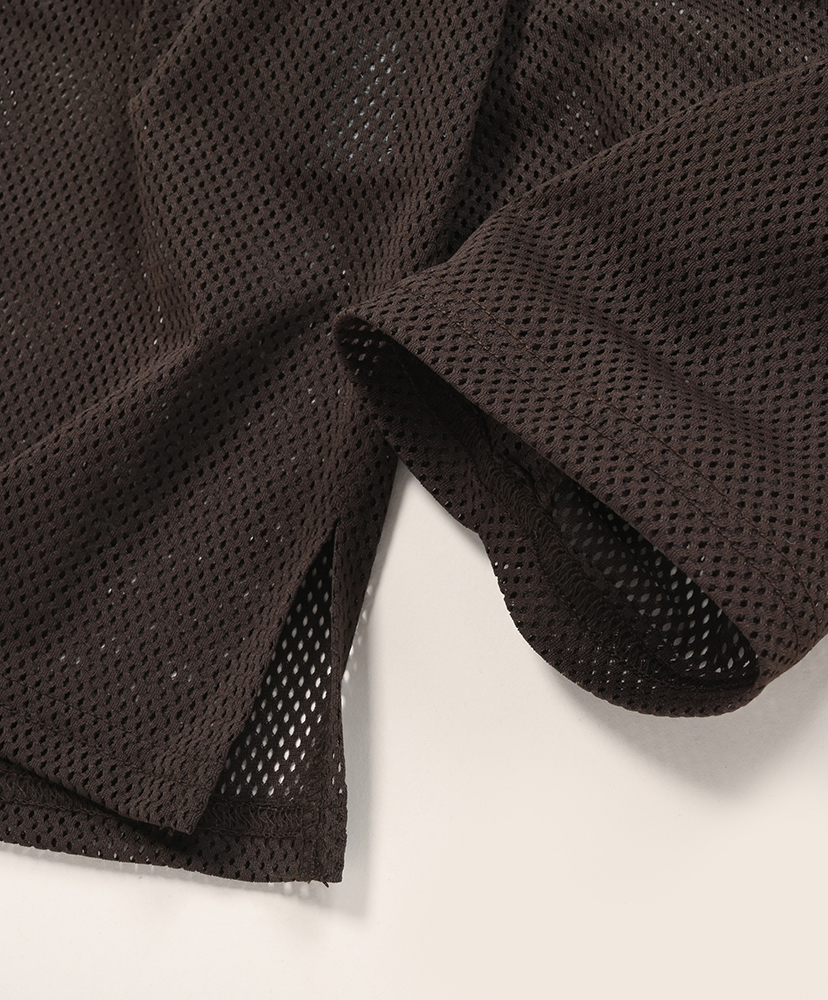 Zipped Hoody - Knit Mesh Dk.Brown/ダークブラウン L(MEN)