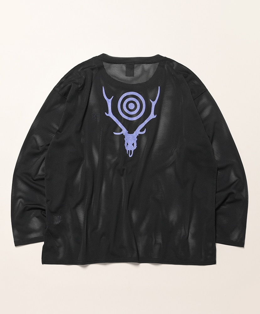 L/S Crew Neck Shirt - Knit Mesh / S2W8 Black/ブラック L(MEN)