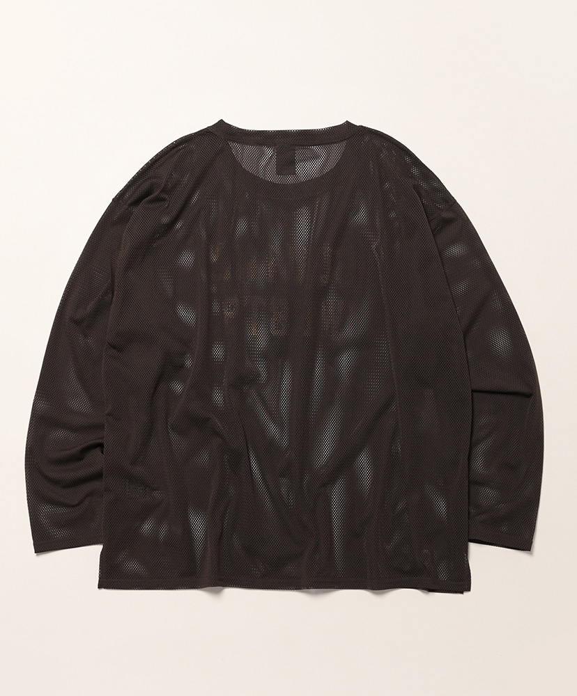 L/S Crew Neck Shirt - Knit Mesh / S2W8 Dk.Brown/ダークブラウン L(MEN)