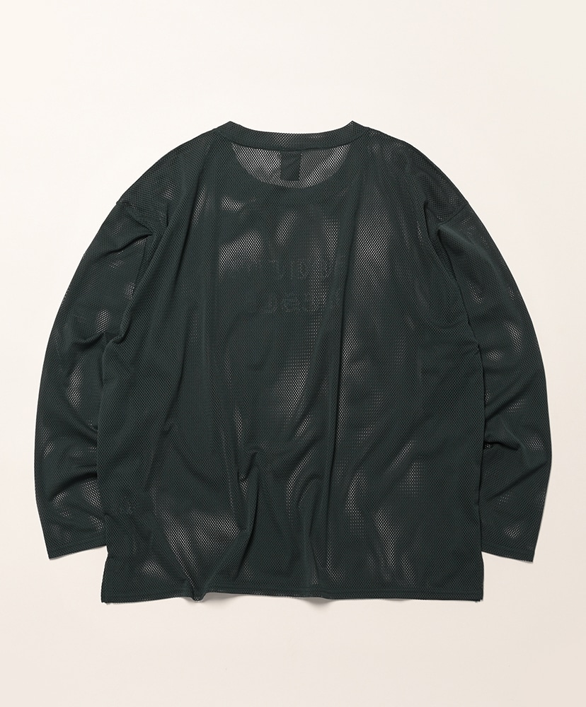 L/S Crew Neck Shirt - Knit Mesh / S2W8 Dk.Green/ダークグリーン L(MEN)