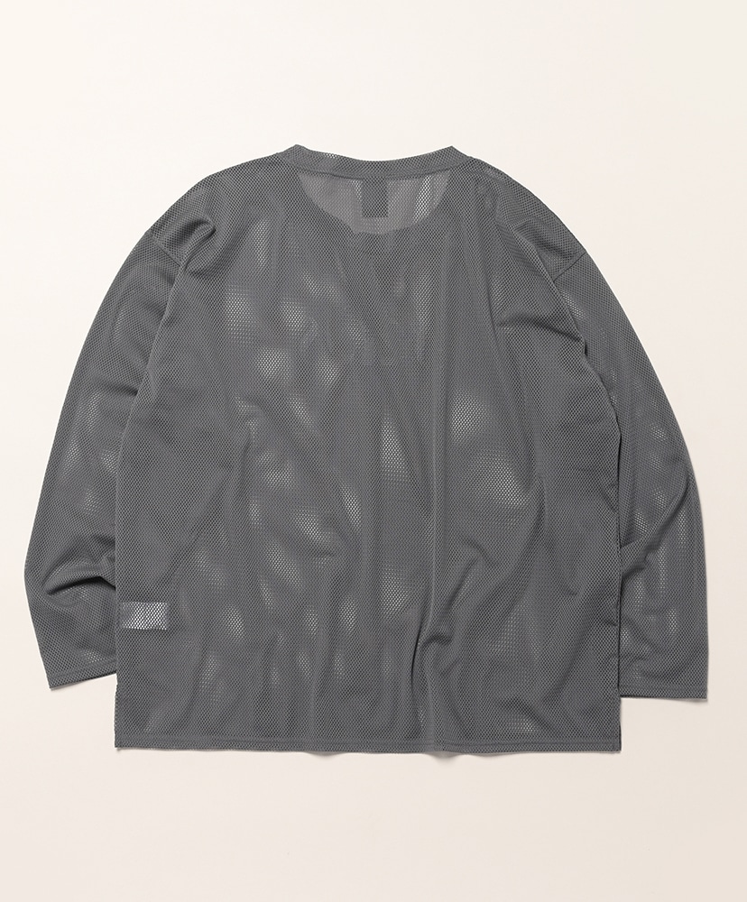 L/S Crew Neck Shirt - Knit Mesh / S2W8 Gray/グレー L(MEN)
