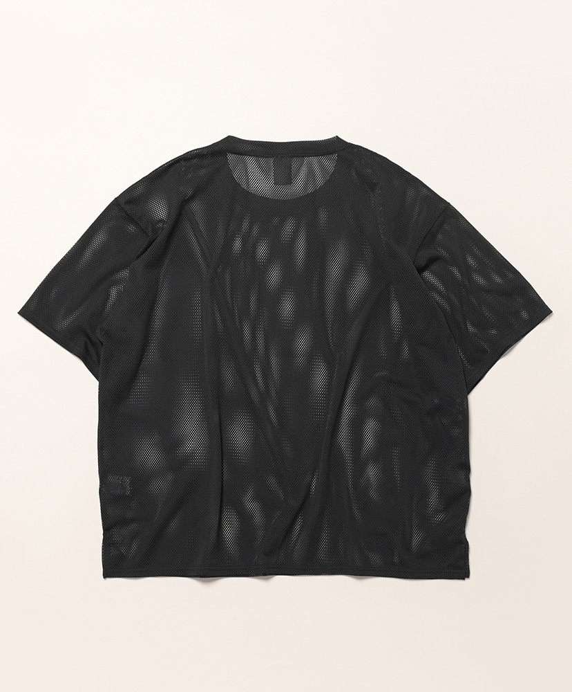 S/S Crew Neck Shirt - Knit Mesh Black/ブラック L(MEN)