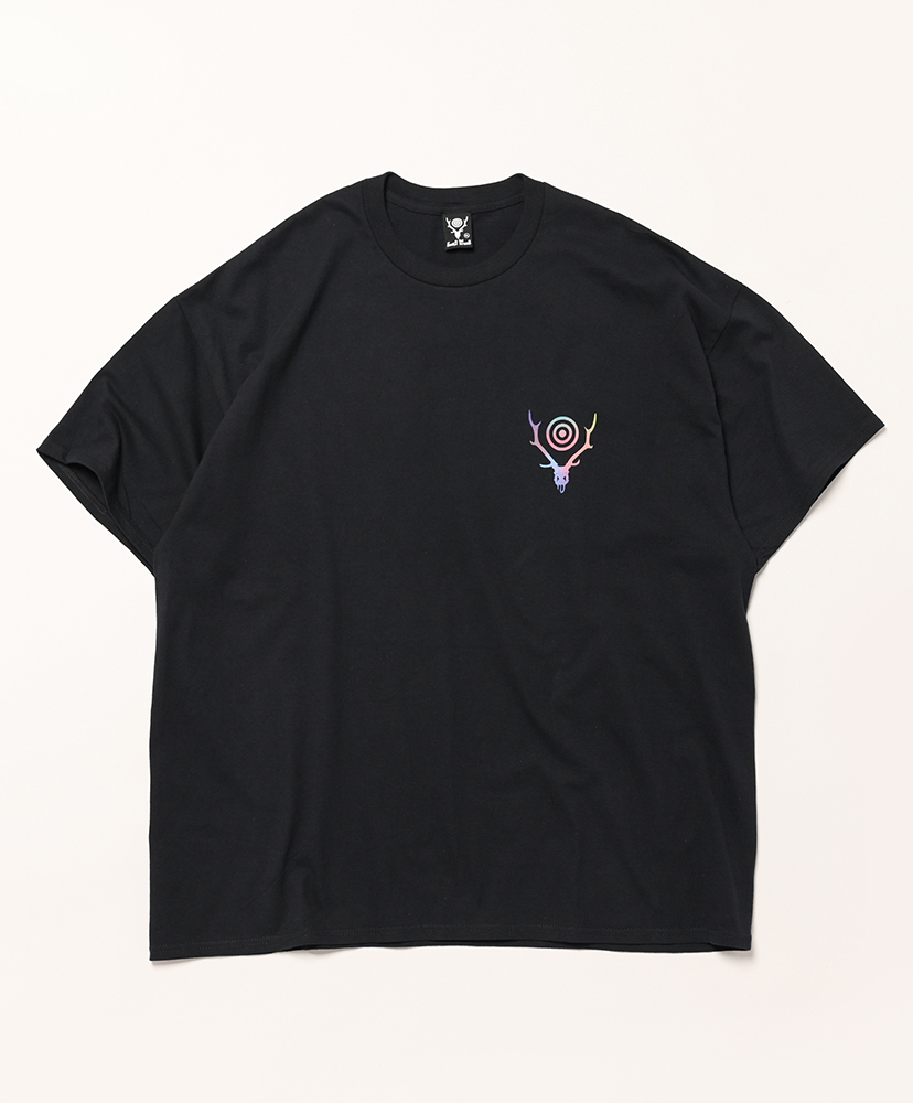 S/S Crew Neck Tee - S&T Gradation Black/ブラック L(MEN)